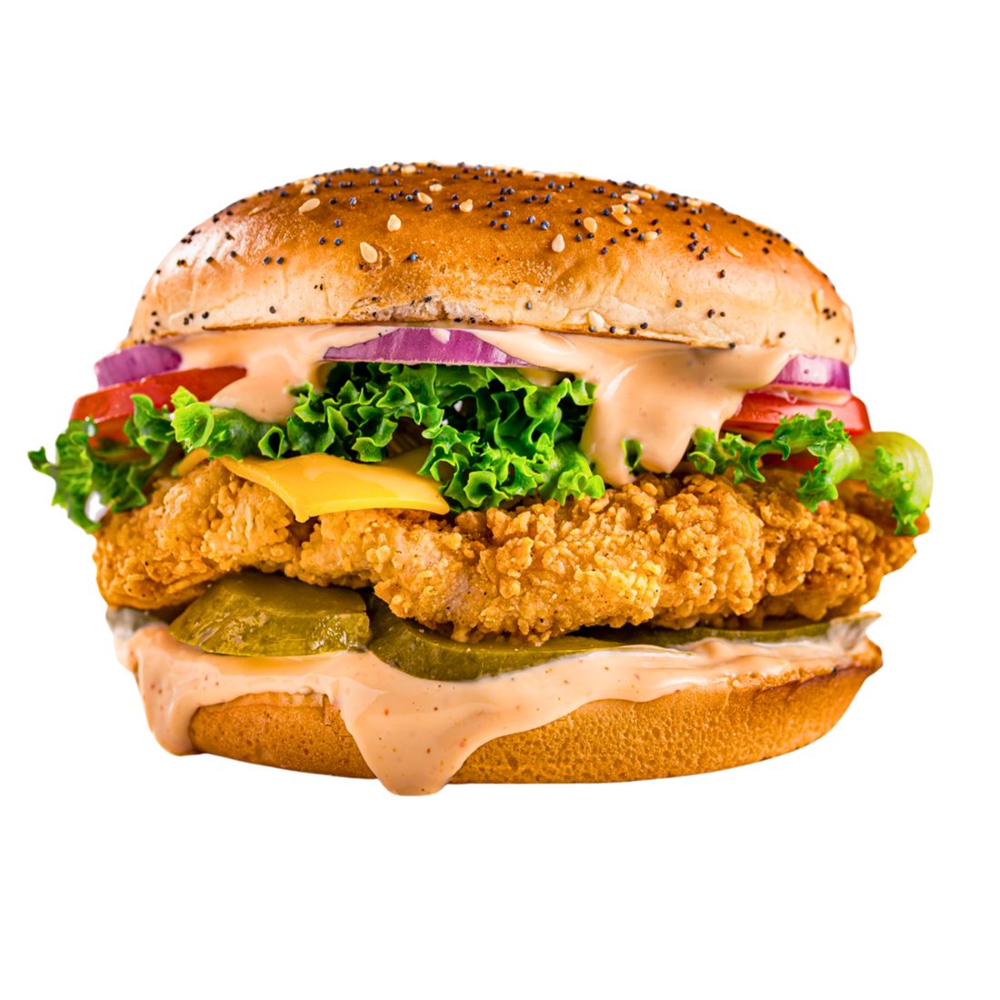 Fried Crispy Burger
