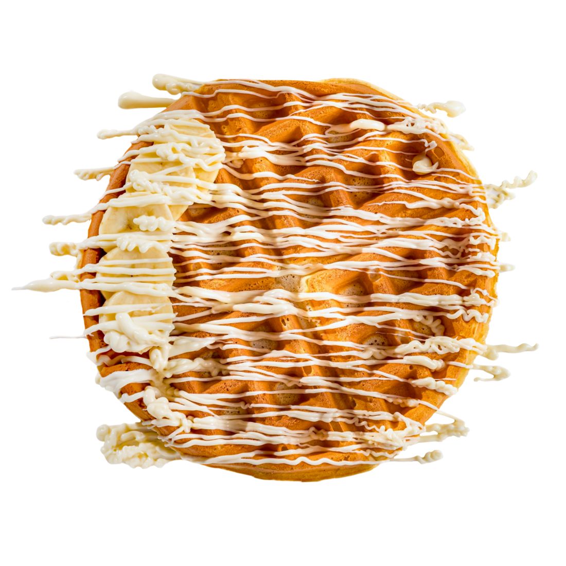 Waffle Ciocolată Albă și Banane